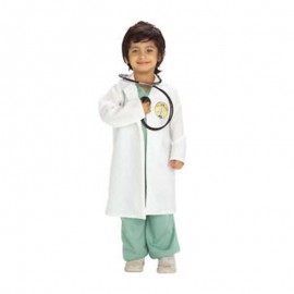 Green Doctor Costumes with White Kids Costume