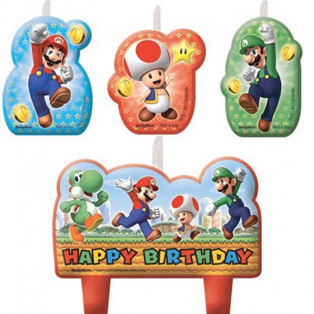 Kopen bestellen super mario happy birthday kaarsjes