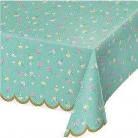 Bloemen Tafelkleed - Fresh Mint (137 cm x 259 cm)