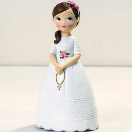 Figura Niña con Rosario 16,5 cm