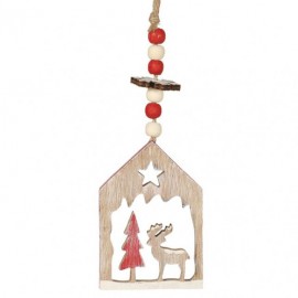 Houten Huis Hanger 6X9 Cms