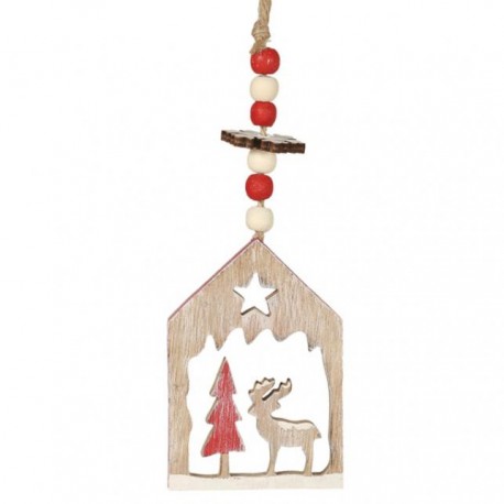 Houten Huis Hanger 6X9 Cms