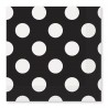 16 Servetten Met Wiite Polka Dots 33 cm