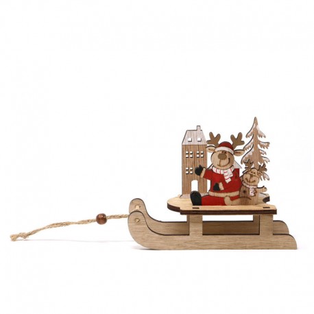 Houten slee 14 cm