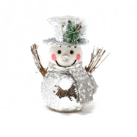 Sneeuwpop met pailletten 21 Cms