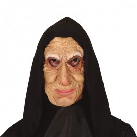 Latex Masker met Kap Oude Vrouw