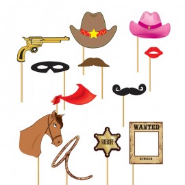 Cowboy Foto Props - 12 Stuks