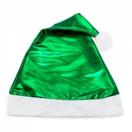 Groene metallic kerstmuts