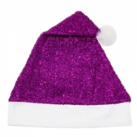 Paarse glitter kerstmuts