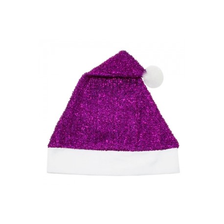 Gorro de Navidad Lila Purpurina