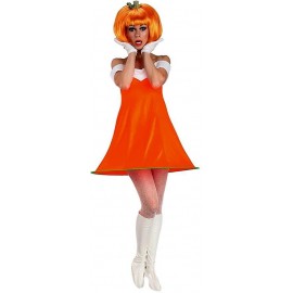 Little Orange Pumpkin Costume with Wig for Adults