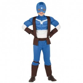 Blauw Superhelden Kostuum voor Kinderen