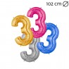 Ballon Nummer 3 Folie 102 cm