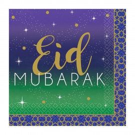Eid Mubarak Servetten - 16 stuks (25 cm)
