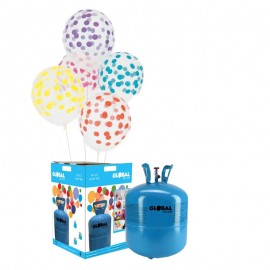 Bombona de Helio Pequeña con 30 Globos Topos