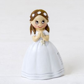12 Meisje met jurk en kroon magneten