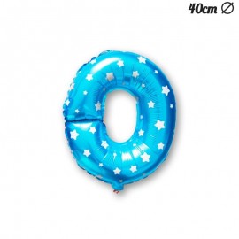 Letter O Blauwe Folie Ballon met Sterren 40 cm