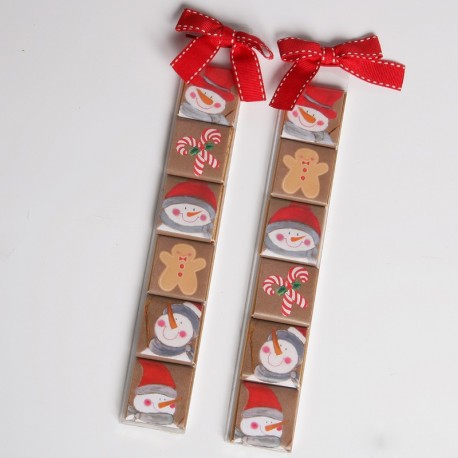 2 Doosjes van 6 pralines Sneeuwpop