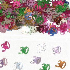 Confetti "nummer 30" multikleur