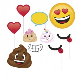 Emoji Foto Props - 10 stuks