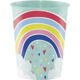Regenboog Plastic Bekertjes 475ml