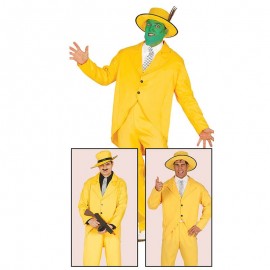 Geel gangster kostuums voor mannen