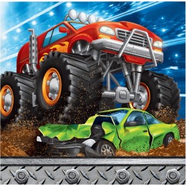 Monster Truck Servetten - 16 stuks (25 cm)