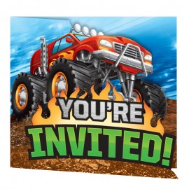 bestel monster truck uitnodiging online