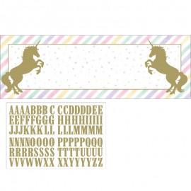 Gouden Unicorn Poster - (Met Stickers)