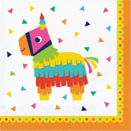 16 pinata servetten 33 cm
