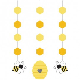 Bijen Hangdecoratie - 3 stuks