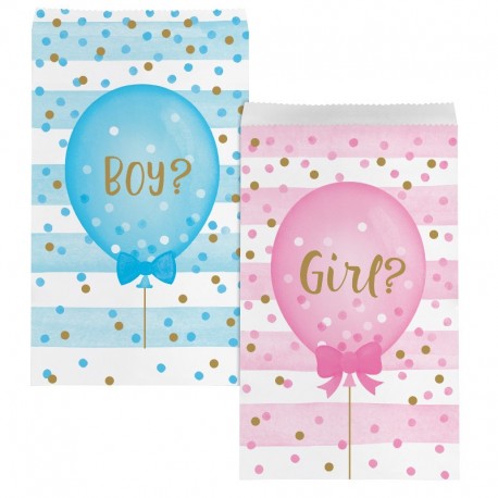 Gender Reveal-Papieren Zakjes voor Babyshowers - 10 Stuks