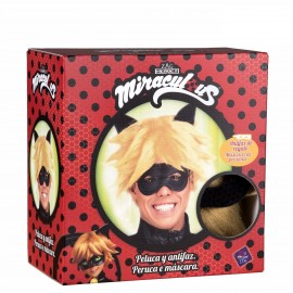 Cat Noir Pruik met Masker Volwassenen Kostuums