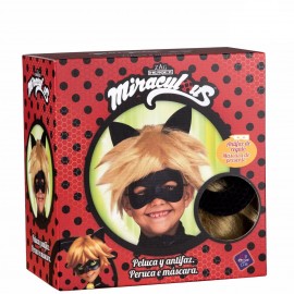 Kattenpruik met masker voor kinderen