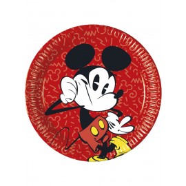 Mickey Super Cool Borden - 8 stuks (23 cm)