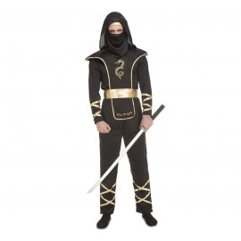 Zwarte Ninja Volwassenen Kostuum
