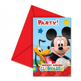 Mickey Mouse Uitnodigingen - 6 stuks