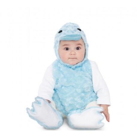 Baby blauw pluche eendje kostuums voor kinderen