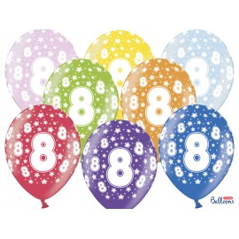 Ballon Rond Nummer 8 Ballon 32 cm