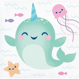 Papieren Eenhoorn-Walvis Servetten