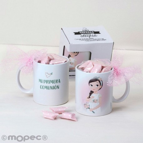 Romantic Girl Communion Mok met 7 Snoepjes