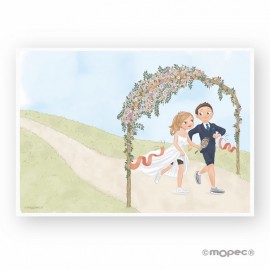 Huwelijks Liefje Lopend Huwelijks Handtekeningen 29,5 x 42 cm