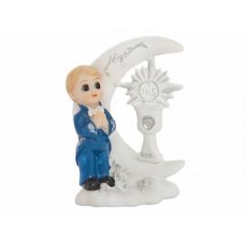 Taart Figuurtje Cummunie Jongen Bij Maan - 9 cm