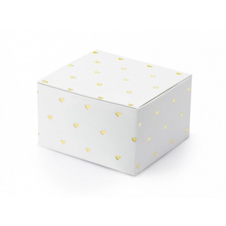 Doosje met Gouden Hartjes - 10 Stuks