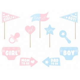 11 Gender Reveal Photocall Accessoires