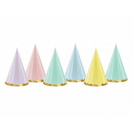 Pastel Gekleurd Hoedje - 6 stuks