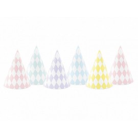 Pastel Gekleurd Hoedjes - 6 stuks