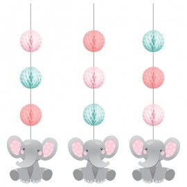 Roze Olifant Hangers - 3 stuks