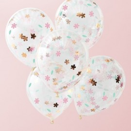 Bloemen Confetti Ballonnen - 5 stuks