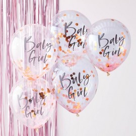 Baby Meisje Confetti Ballonnen